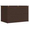 Skrzynia ogrodowa, brązowa, 150 x 100 x 100 cm, rattan PE