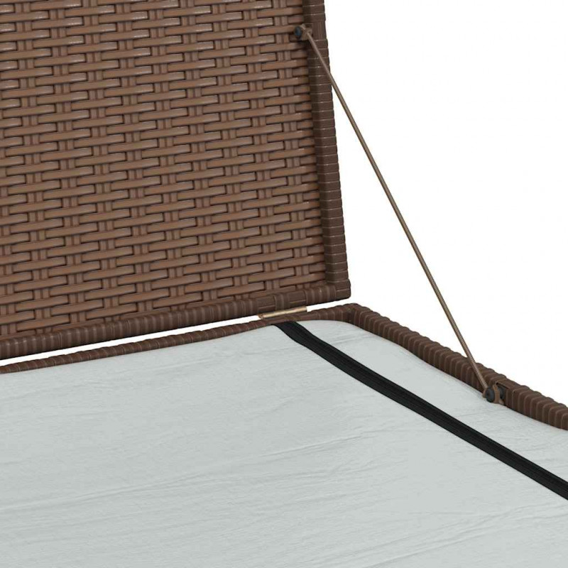 Skrzynia ogrodowa, brązowa, 150 x 100 x 100 cm, rattan PE