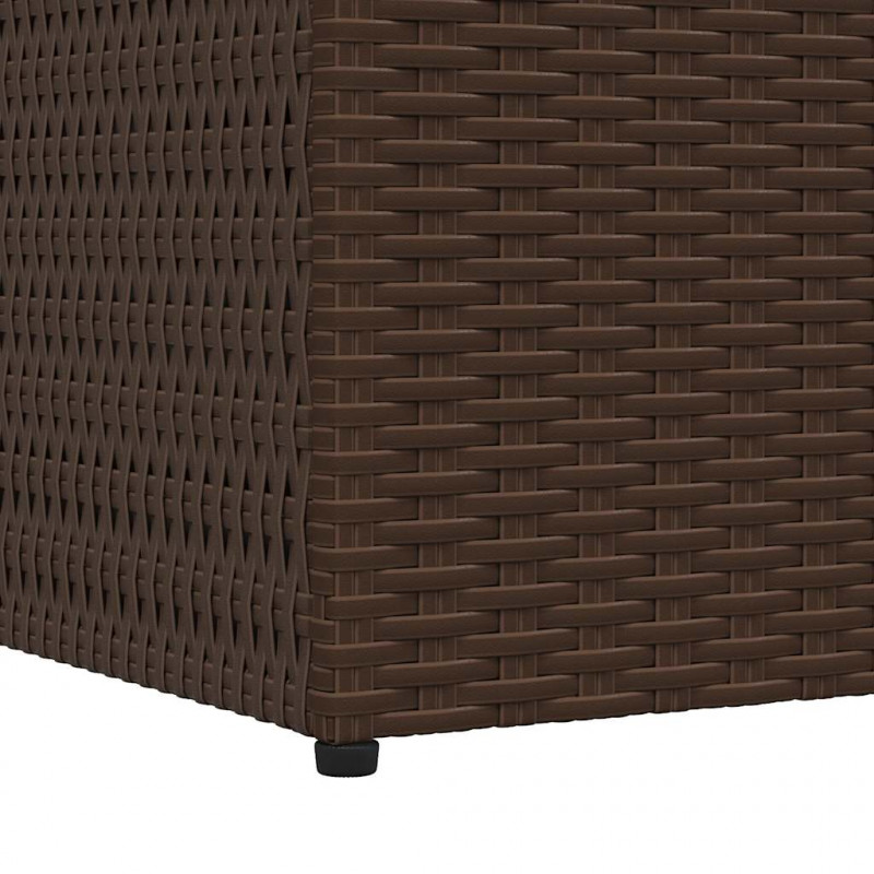 Skrzynia ogrodowa, brązowa, 150 x 100 x 100 cm, rattan PE