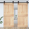 Drzwi NARVIK Naturalny 100 x 210 cm Lite Drewno Sosnowe