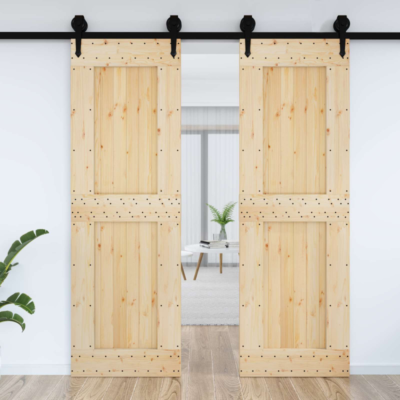 Drzwi NARVIK Naturalny 70 x 210 cm Lite Drewno Sosnowe