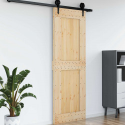 Drzwi NARVIK Naturalny 80 x 210 cm Lite Drewno Sosnowe