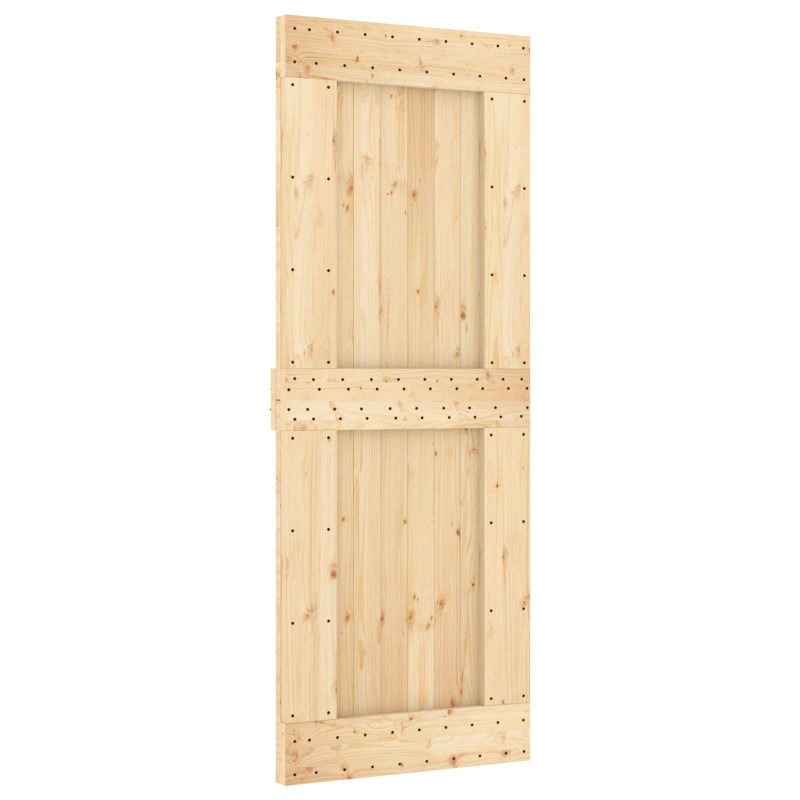 Drzwi NARVIK Naturalny 80 x 210 cm Lite Drewno Sosnowe