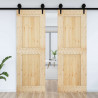 Drzwi NARVIK Naturalny 80 x 210 cm Lite Drewno Sosnowe