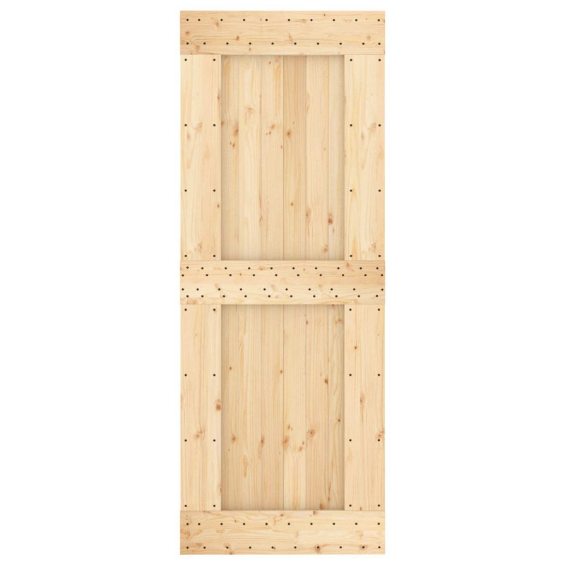 Drzwi NARVIK Naturalny 80 x 210 cm Lite Drewno Sosnowe