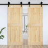 Drzwi NARVIK Naturalny 85 x 210 cm Lite Drewno Sosnowe