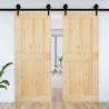 Drzwi NARVIK Naturalny 90 x 210 cm Lite Drewno Sosnowe