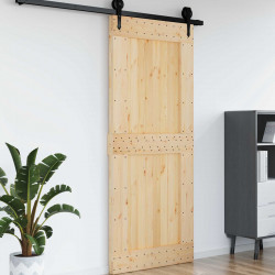 Drzwi NARVIK Naturalny 95 x 210 cm Lite Drewno Sosnowe