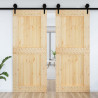 Drzwi NARVIK Naturalny 95 x 210 cm Lite Drewno Sosnowe