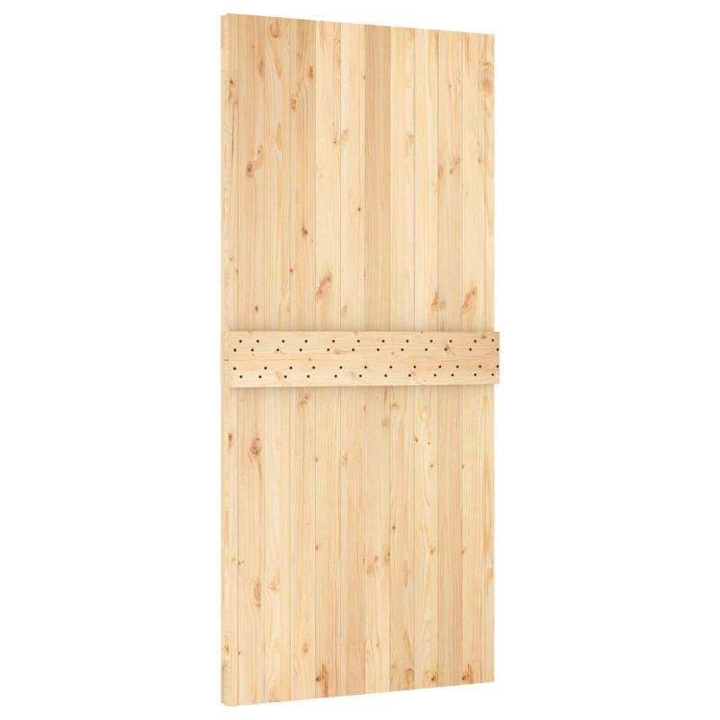 Drzwi NARVIK Naturalny 95 x 210 cm Lite Drewno Sosnowe