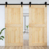 Drzwi NARVIK Naturalny 100 x 210 cm Lite Drewno Sosnowe
