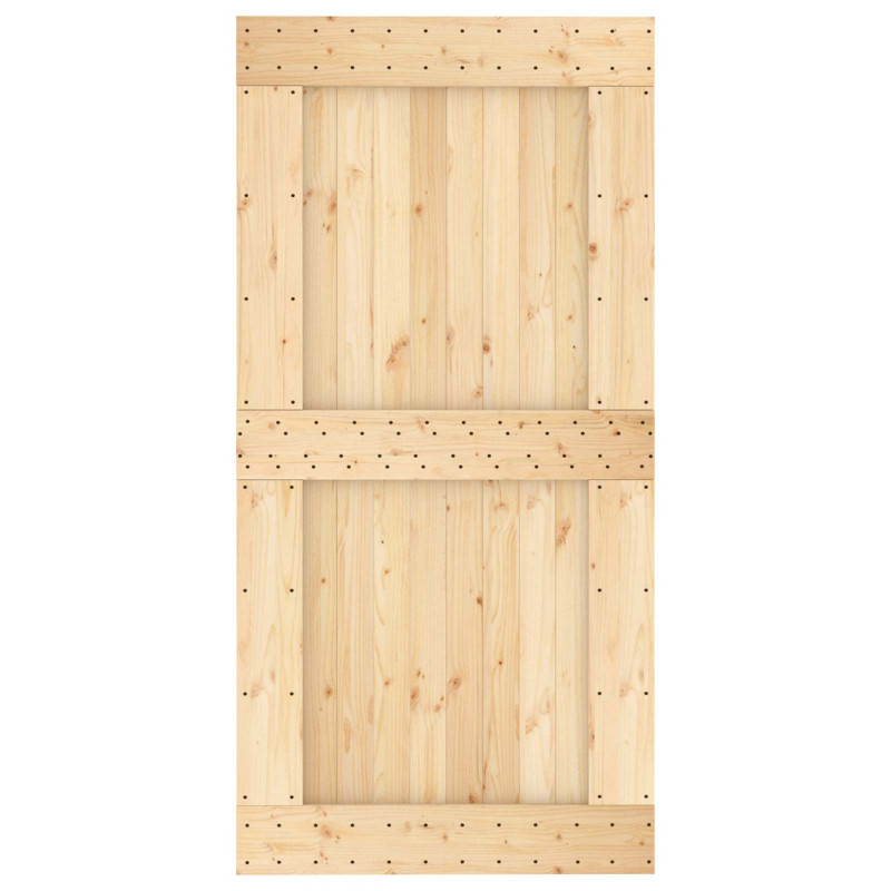 Drzwi NARVIK Naturalny 100 x 210 cm Lite Drewno Sosnowe