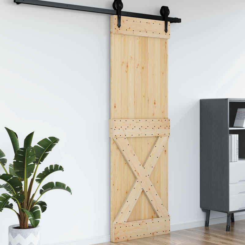Drzwi NARVIK Naturalny 70 x 210 cm Lite Drewno Sosnowe