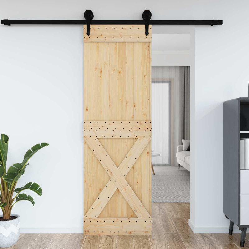 Drzwi NARVIK Naturalny 70 x 210 cm Lite Drewno Sosnowe