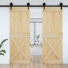 Drzwi NARVIK Naturalny 80 x 210 cm Lite Drewno Sosnowe