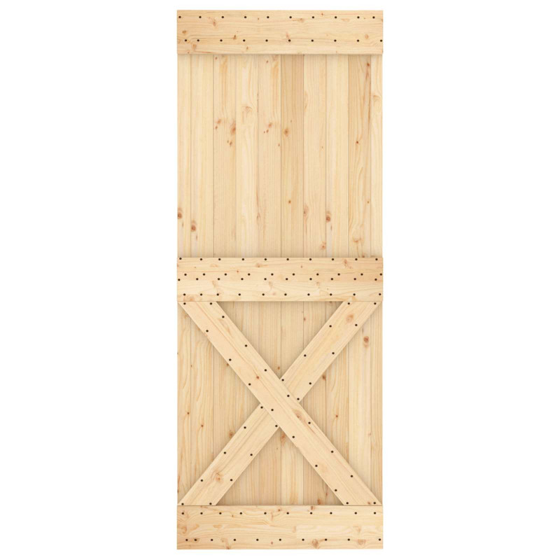 Drzwi NARVIK Naturalny 80 x 210 cm Lite Drewno Sosnowe