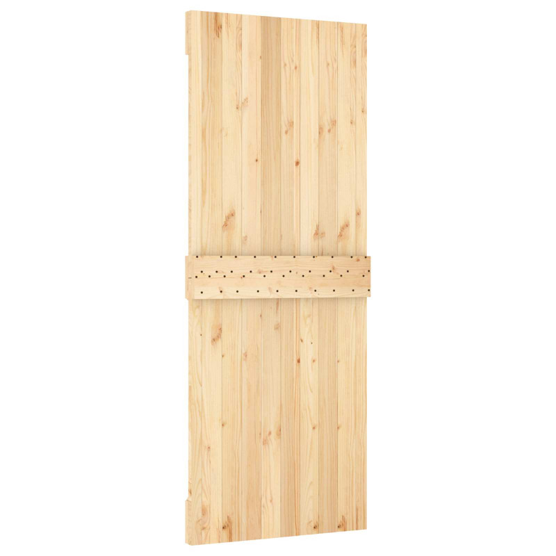 Drzwi NARVIK Naturalny 80 x 210 cm Lite Drewno Sosnowe