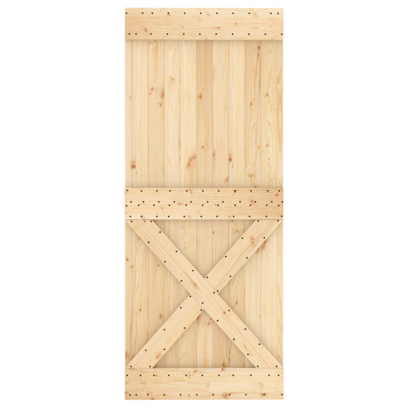 Drzwi NARVIK Naturalny 85 x 210 cm Lite Drewno Sosnowe