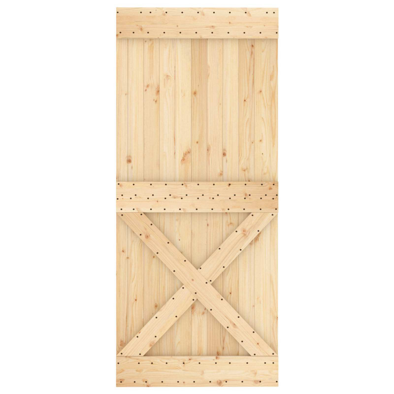 Drzwi NARVIK Naturalny 90 x 210 cm Lite Drewno Sosnowe
