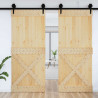 Drzwi NARVIK Naturalny 95 x 210 cm Lite Drewno Sosnowe