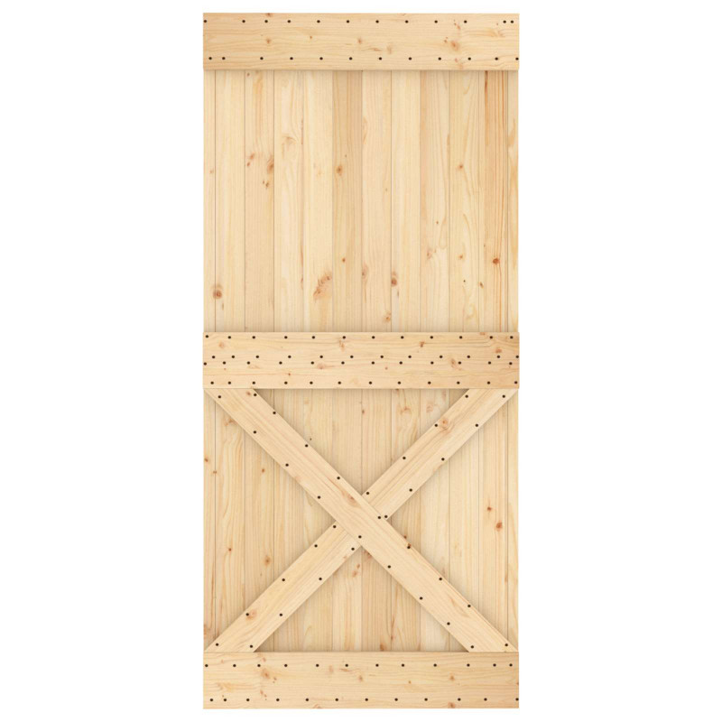 Drzwi NARVIK Naturalny 95 x 210 cm Lite Drewno Sosnowe