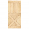 Drzwi NARVIK Naturalny 95 x 210 cm Lite Drewno Sosnowe