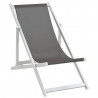 Składane krzesła plażowe, 2 szt., aluminium i textilene, szare