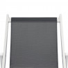 Składane krzesła plażowe, 2 szt., aluminium i textilene, szare