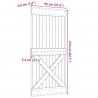 Drzwi NARVIK Naturalny 95 x 210 cm Lite Drewno Sosnowe