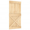 Drzwi NARVIK Naturalny 100 x 210 cm Lite Drewno Sosnowe