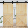Drzwi NARVIK Naturalny 100 x 210 cm Lite Drewno Sosnowe