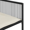 9-cz. zestaw mebli ogrodowych z poduszkami, czarny, rattan PE