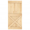 Drzwi NARVIK Naturalny 100 x 210 cm Lite Drewno Sosnowe