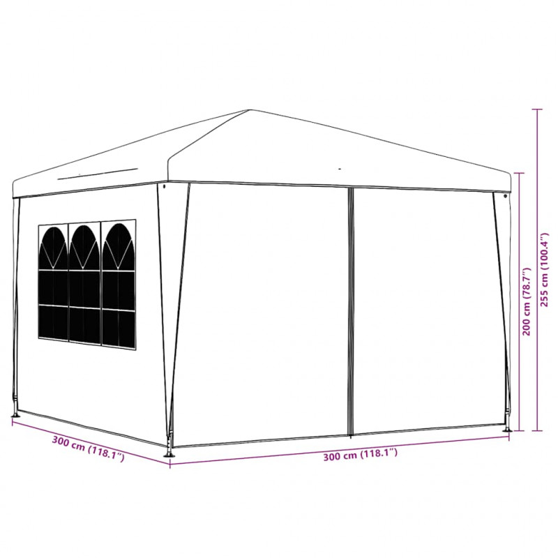 Namiot imprezowy, 3 x 3 m, zielony