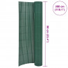 Dwustronne ogrodzenie ogrodowe, PVC, 90x300 cm, zielone