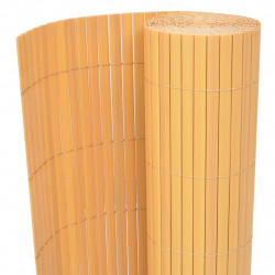 Dwustronne ogrodzenie ogrodowe, PVC, 90x300 cm, żółte