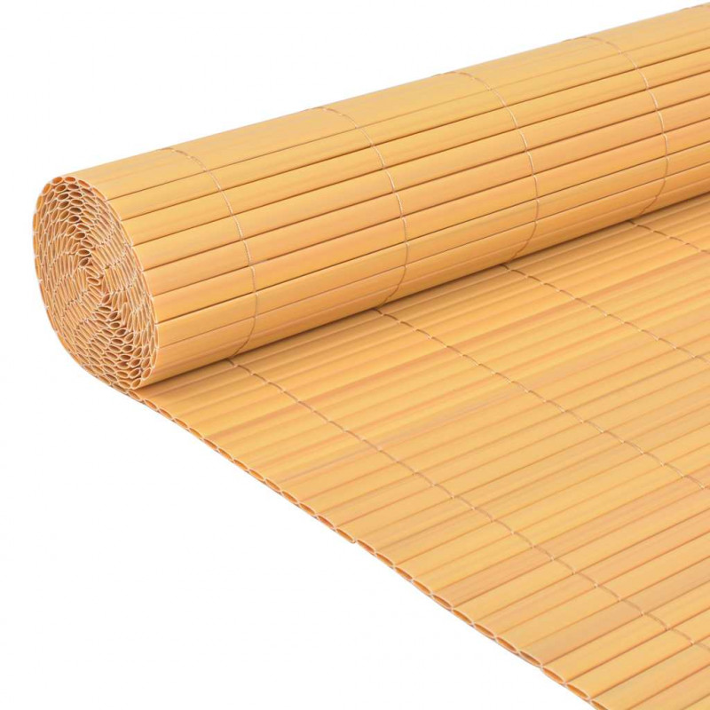 Dwustronne ogrodzenie ogrodowe, PVC, 90x300 cm, żółte