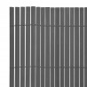 Dwustronne ogrodzenie ogrodowe, PVC, 90x300 cm, szare