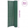 Dwustronne ogrodzenie ogrodowe, PVC, 90x500 cm, zielone