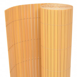 Dwustronne ogrodzenie ogrodowe, PVC, 90x500 cm, żółte