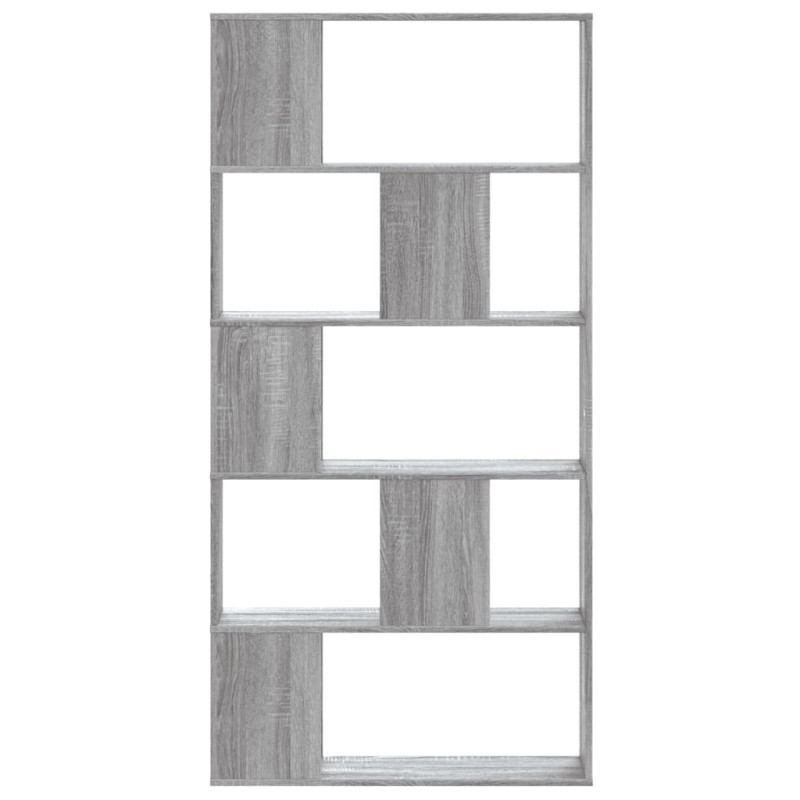 5-poziomowy regał, szary dąb sonoma 80,5x23,5x162,5 cm