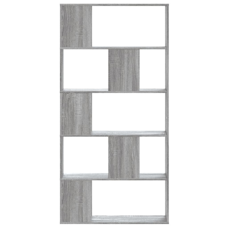5-poziomowy regał, szary dąb sonoma 80,5x23,5x162,5 cm