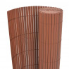 Dwustronne ogrodzenie ogrodowe, PVC, 90x500 cm, brązowe