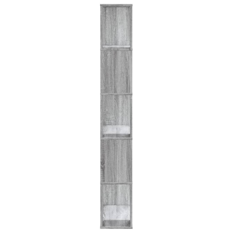 5-poziomowy regał, szary dąb sonoma 80,5x23,5x162,5 cm
