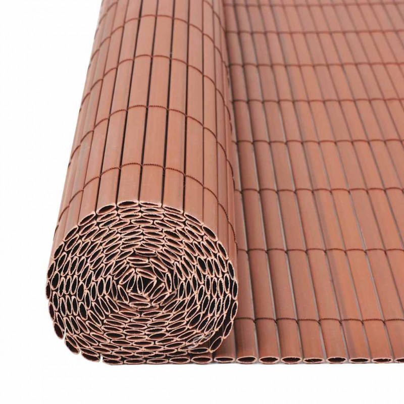 Ogrodzenie Ogrodowe Brązowy 150 x 500 cm PVC