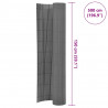 Dwustronne ogrodzenie ogrodowe, PVC, 150x500 cm, szare