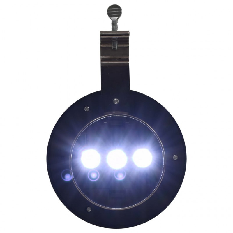 Okrągłe lampy solarne na zewnątrz, 6 szt., LED, 12 cm, białe