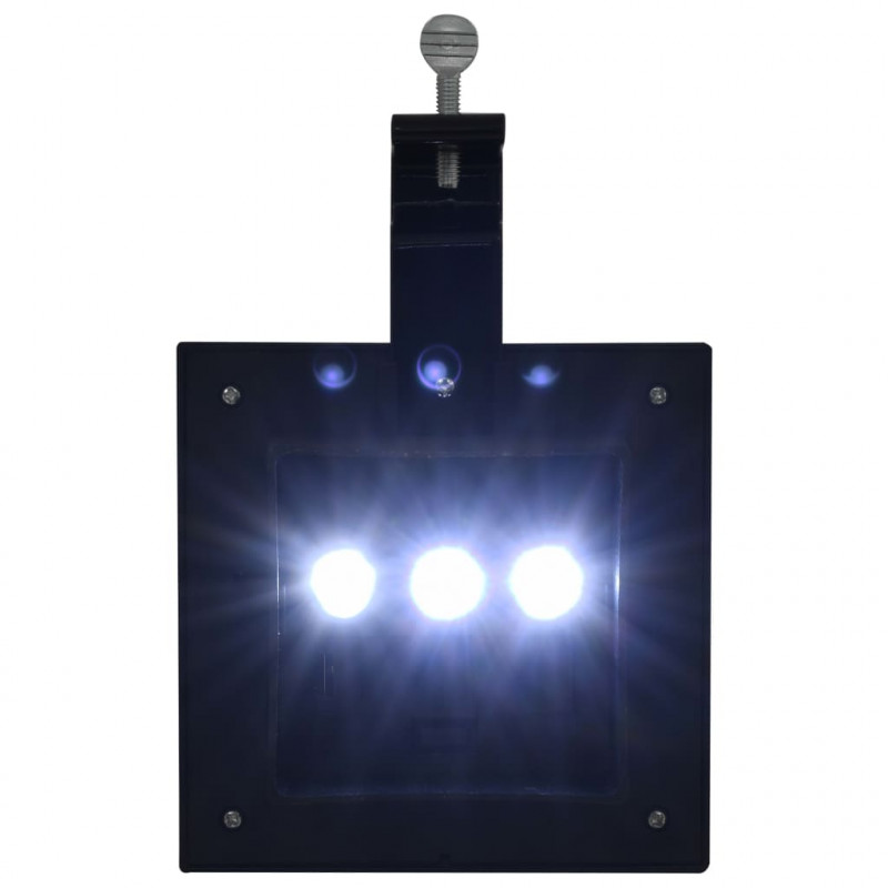 Kwadratowe lampy solarne na zewnątrz, 6 szt, LED, 12 cm, czarne