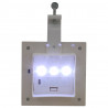 Kwadratowe lampy solarne na zewnątrz, 6 szt., LED, 12 cm, białe