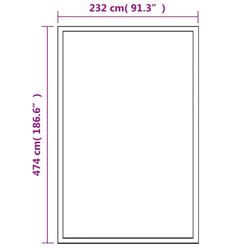 Szklarnia z aluminiową ramą, 481x250x195 cm, 23,44 m³